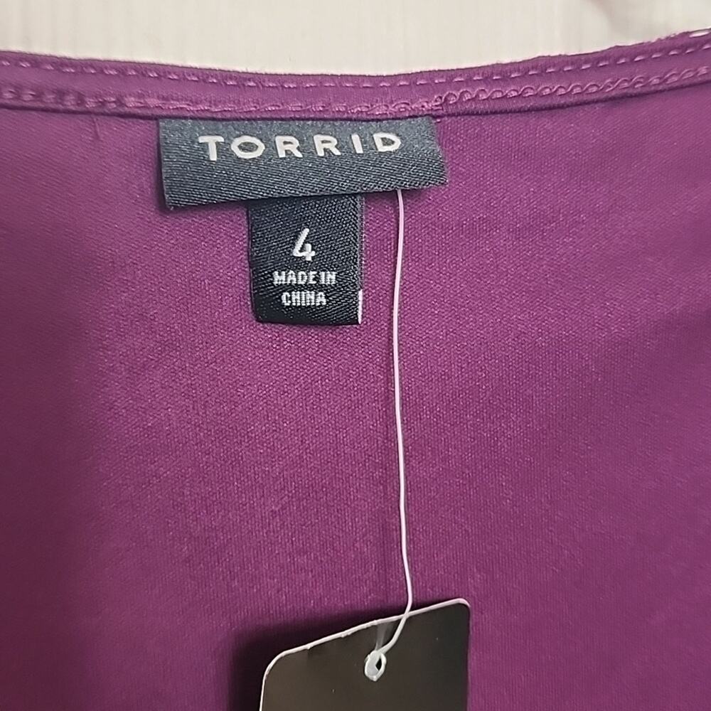Torrid Dark Purple Eggplant Colored Lace Corset Bodysuit, NWT, 4X - Picture 4 of 8
